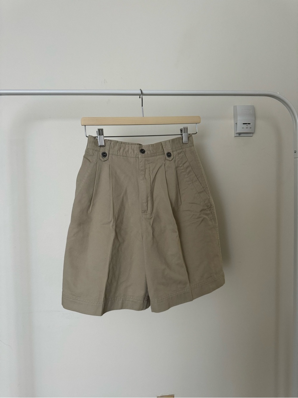 Liz Claiborne Khaki Pleated Bermuda Shorts